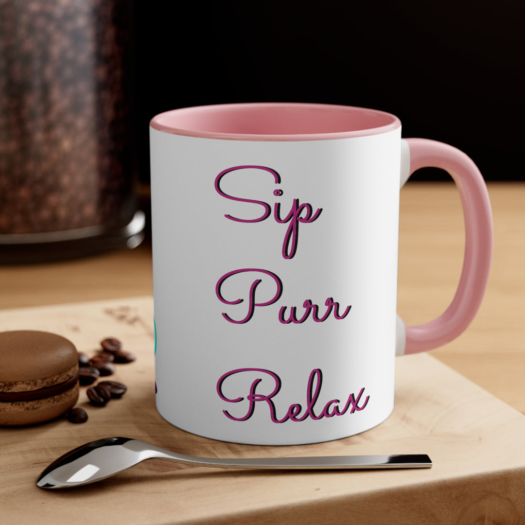 Sip Purr Relax Coffee Mug, 11oz